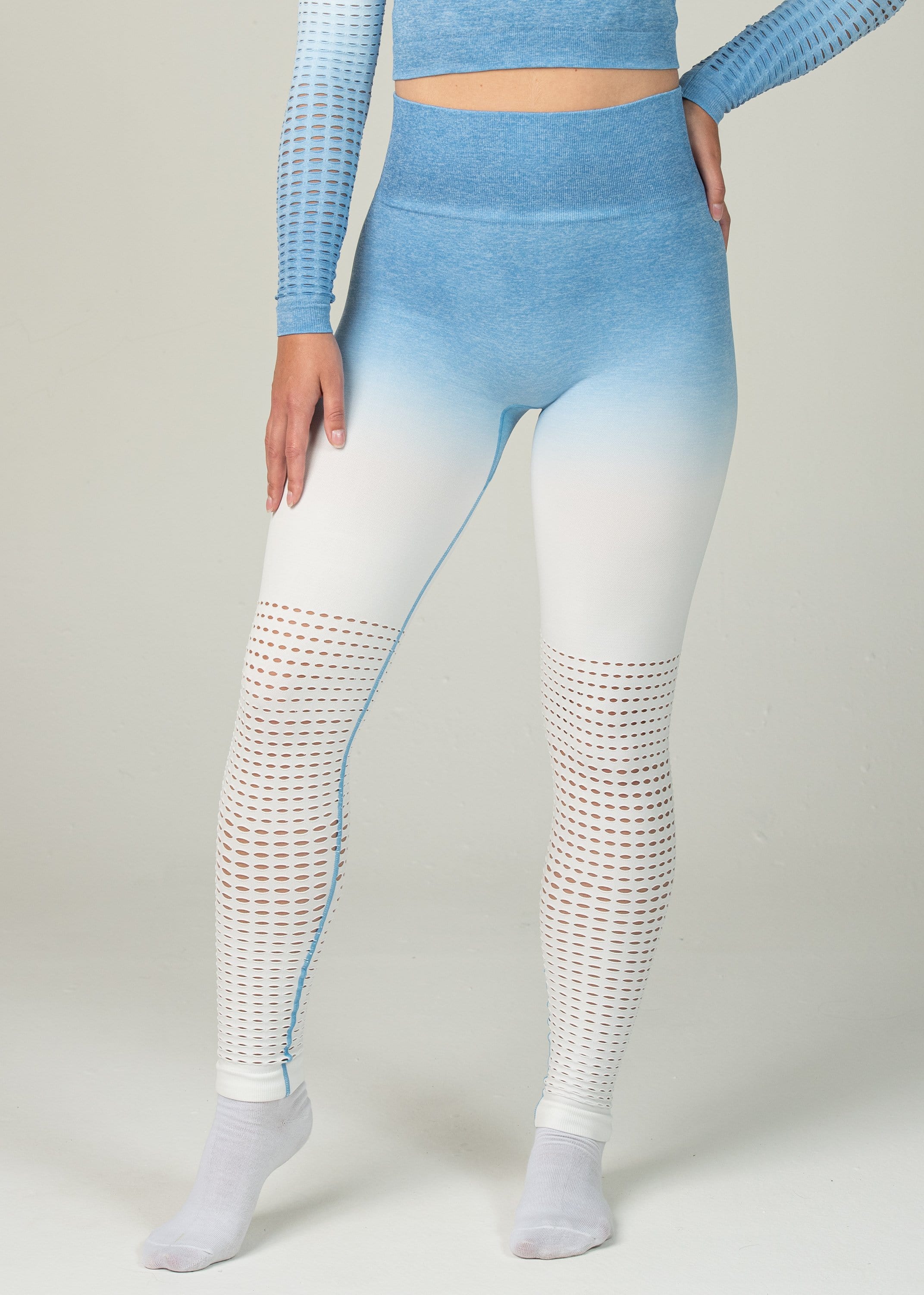 Seamless Comfort blue ombré leggings
